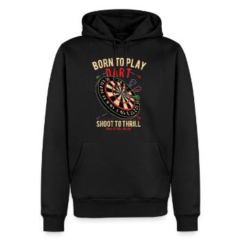 Fléchettes WM Fléchettes cadeaux - Sweat à capuche Premium bio Homme - noir - Devant - Nico (187cm)
