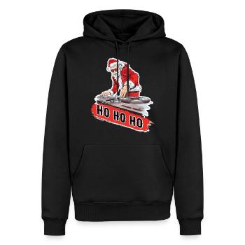 DJ Weihnachtsmann Techno Weihnachten Geschenk - Männer Premium Bio Hoodie - Schwarz - Vorne - Nico (187cm)