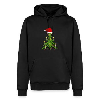 Sapin de Noël - Noël - Sweat à capuche Premium bio Homme - noir - Devant - Nico (187cm)