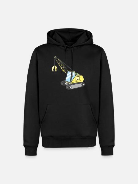 Crane with gripper - Men’s Premium Organic Hoodie - black