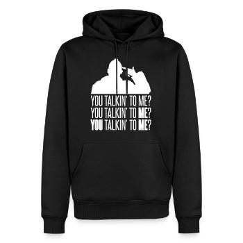 Taxifahrer, den Sie mit mir 3 Geschenk sprechen - Männer Premium Bio Hoodie - Schwarz - Vorne - Nico (187cm)