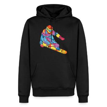 Snowboard Snowboarder Snowboarden Winter Geschenk - Männer Premium Bio Hoodie - Schwarz - Vorne - Nico (187cm)