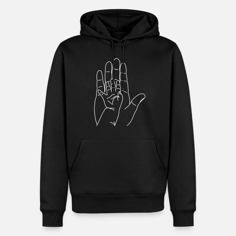 Mains de bébé - Sweat à capuche Premium bio Homme - noir