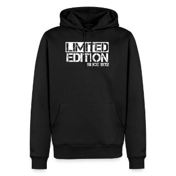 Limited Edition 1972 Birthday birth year birth - Men’s Premium Organic Hoodie - black - Front - Nico (187cm)