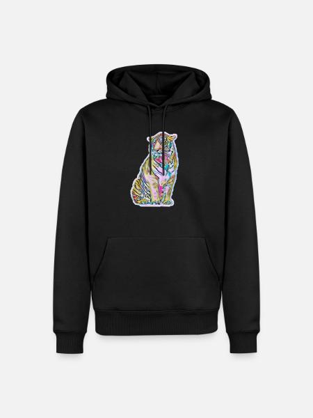 Tiger - Männer Premium Bio Hoodie - Schwarz