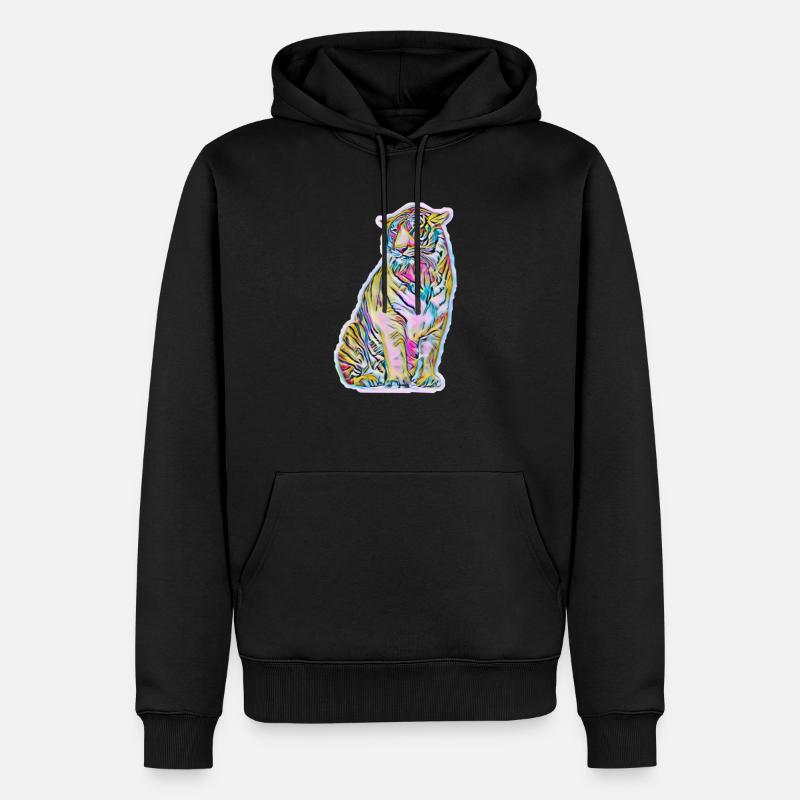 Tiger - Männer Premium Bio Hoodie - Schwarz