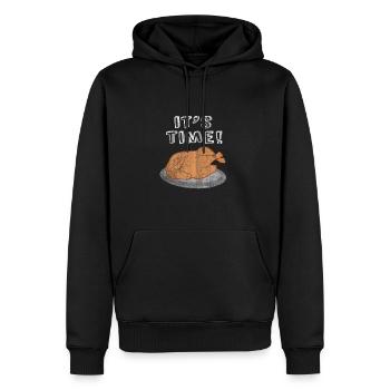 Thanksgiving Erntedankfest Truthahn Geschenk Fest - Männer Premium Bio Hoodie - Schwarz - Vorne - Nico (187cm)