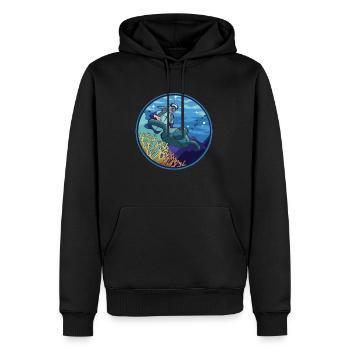Schildkröten Riff Taucher - Männer Premium Bio Hoodie - Schwarz - Vorne - Nico (187cm)