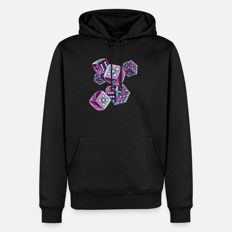 Dés - Sweat à capuche Premium bio Homme - noir