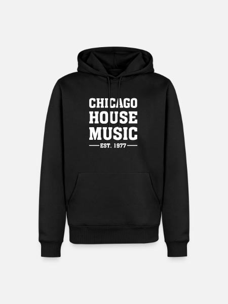Chicago House Music - Men’s Premium Organic Hoodie - black