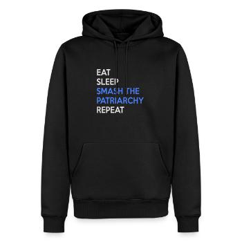 Eat Sleep Smash The Patriarchy Feminism T-Shirt - Männer Premium Bio Hoodie - Schwarz - Vorne - Nico (187cm)
