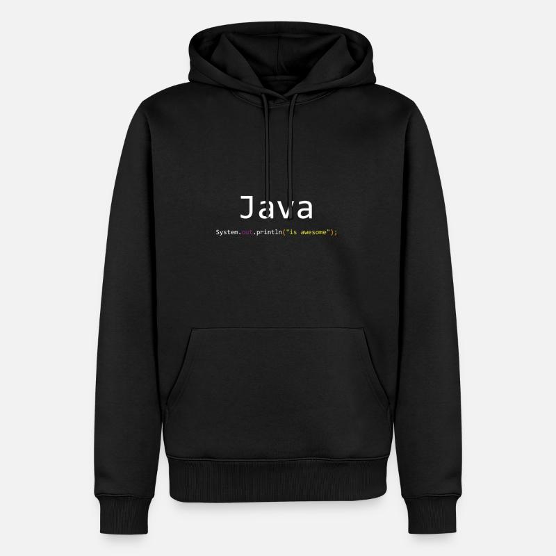 Java is awesome - Sweat à capuche Premium bio Homme - noir