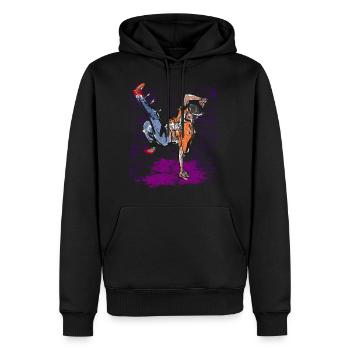 Breakdance Hip Hop - Men’s Premium Organic Hoodie - black - Front - Nico (187cm)