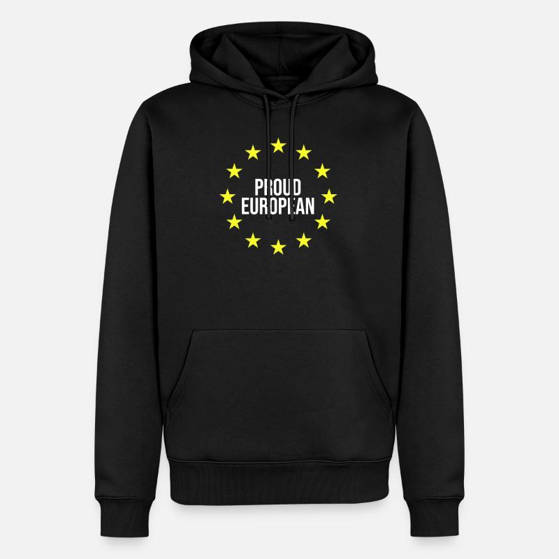 Proud European | Brexit, British Exit, EU exit - Men’s Premium Organic Hoodie - black