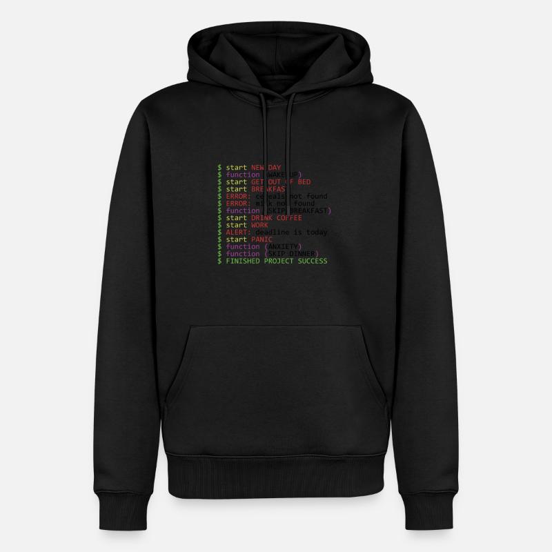 Monday Programmer - Sweat à capuche Premium bio Homme - noir