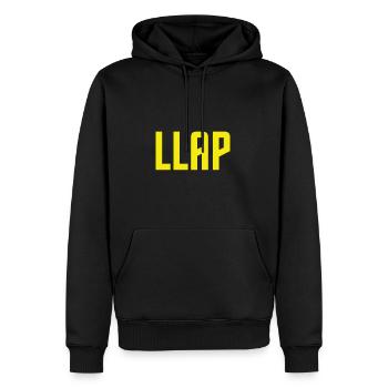 LLAP - Sweat à capuche Premium bio Homme - noir - Devant - Nico (187cm)