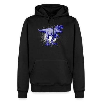 Dinosaures - Tyrannosaurus Rex - Dino T-Rex - Sweat à capuche Premium bio Homme - noir - Devant - Nico (187cm)