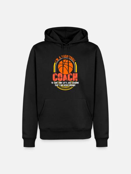 Basketball Coach Trainer - Männer Premium Bio Hoodie - Schwarz