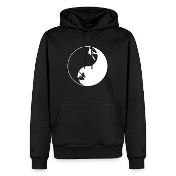 Cadeau d'escalade de t-shirt d'escalade d'escalade - Sweat à capuche Premium bio Homme - noir - Devant - Nico (187cm)