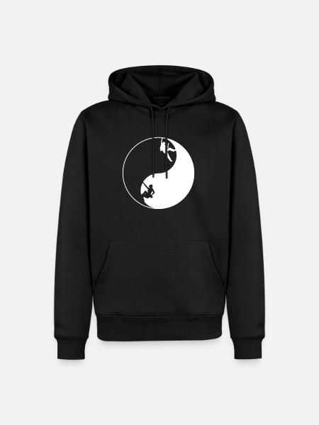 Climber Rock Climbing T-shirt Gift Boulder - Mannen Premium Bio hoodie - zwart