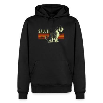Chemise cadeau rétro Schnauzer miniature - Sweat à capuche Premium bio Homme - noir - Devant - Nico (187cm)