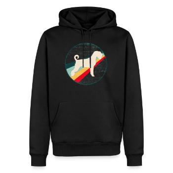 Chemise cadeau rétro Schnauzer miniature - Sweat à capuche Premium bio Homme - noir - Devant - Nico (187cm)
