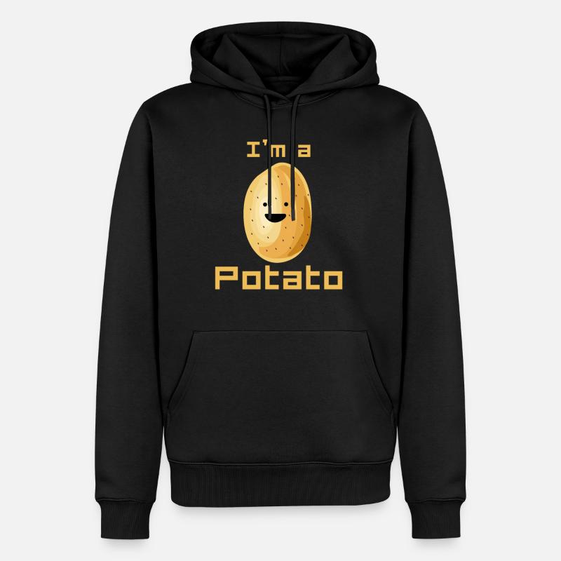 Ich bin eine Kartoffel - Männer Premium Bio Hoodie - Schwarz