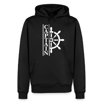 Kapitän Captain! - Männer Premium Bio Hoodie - Schwarz - Vorne - Nico (187cm)