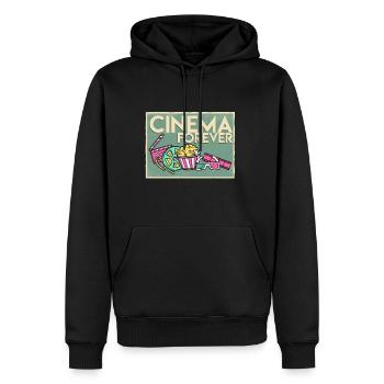 cinéma - Sweat à capuche Premium bio Homme - noir - Devant - Nico (187cm)