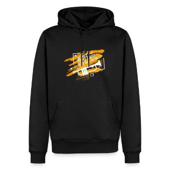 Trompete - Männer Premium Bio Hoodie - Schwarz - Vorne - Nico (187cm)