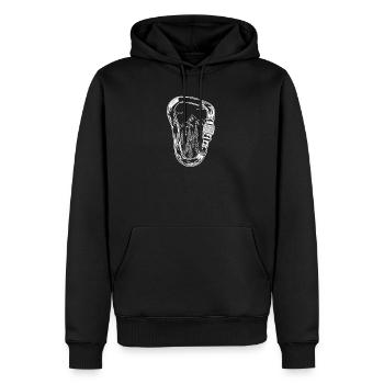 Climber Carabiner Klatring - Herre Premium økologisk hoodie - sort - Foran - Nico (187cm)