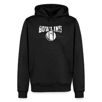 Bowling Kegeln Sport Kegel - Männer Premium Bio Hoodie - Schwarz - Vorne - Nico (187cm)