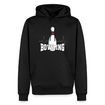 Bowling Kegeln Sport Kegel - Männer Premium Bio Hoodie - Schwarz - Vorne - Nico (187cm)