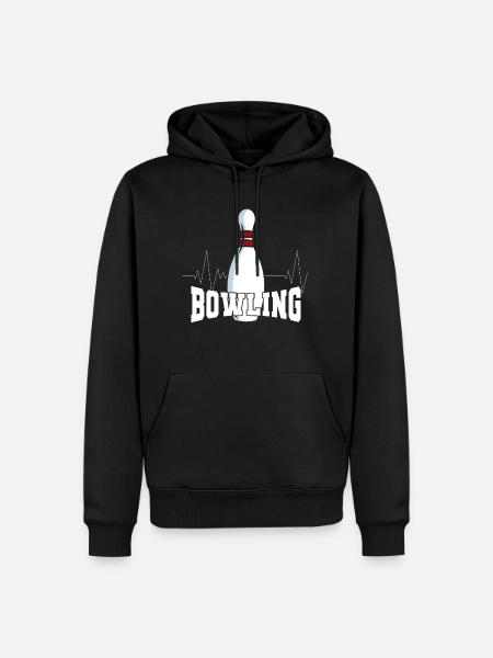 Bowling Kegeln Sport Kegel - Herre Premium økologisk hoodie - sort