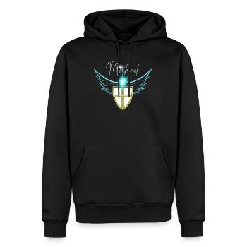 archangel michael prayer - Männer Premium Bio Hoodie - Schwarz - Vorne - Nico (187cm)