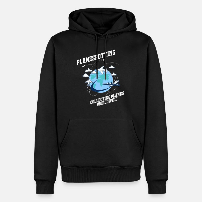 Planespotting - Sweat à capuche Premium bio Homme - noir