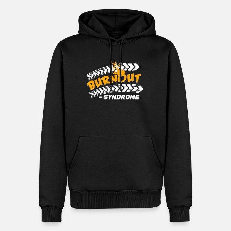 Burnout - Männer Premium Bio Hoodie - Schwarz
