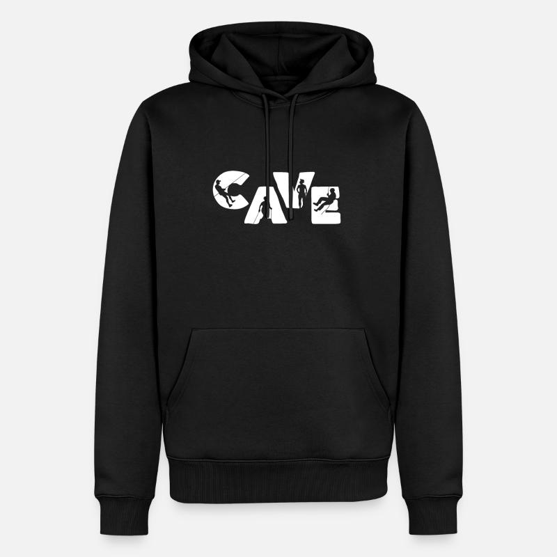 grotte - Sweat à capuche Premium bio Homme - noir