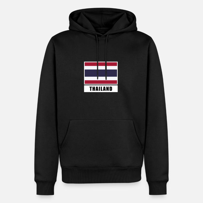 Thailand - Männer Premium Bio Hoodie - Schwarz