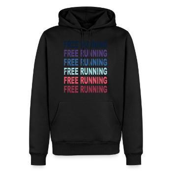 Free Running Parkour Sport Cadeau - Sweat à capuche Premium bio Homme - noir - Devant - Nico (187cm)