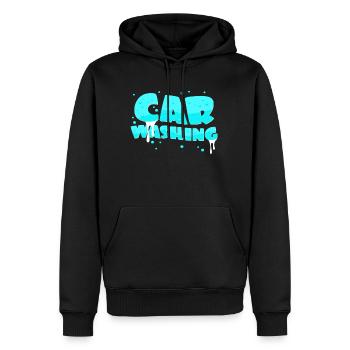 Autowäsche - Männer Premium Bio Hoodie - Schwarz - Vorne - Nico (187cm)