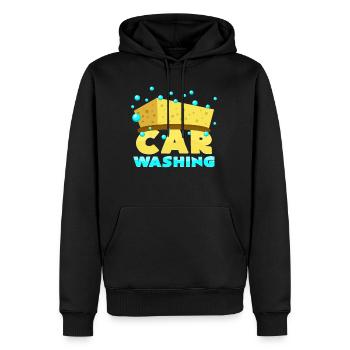 Car Washing - Männer Premium Bio Hoodie - Schwarz - Vorne - Nico (187cm)