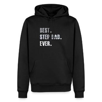 Best Step Dad Ever - Men’s Premium Organic Hoodie - black - Front - Nico (187cm)