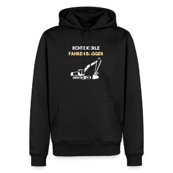 Bagger Baggerfahrer Baggern - Männer Premium Bio Hoodie - Schwarz - Vorne - Nico (187cm)