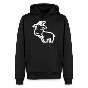 Goat - Men’s Premium Organic Hoodie - black - Front - Nico (187cm)