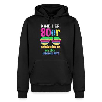 80er Jahre Party Mode lustiger Spruch Geschenk - Männer Premium Bio Hoodie - Schwarz - Vorne - Nico (187cm)