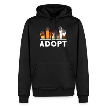 Tier Tierheim Hund Rettung Adoptieren Tierschutz - Männer Premium Bio Hoodie - Schwarz - Vorne - Nico (187cm)