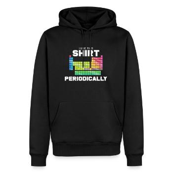 système périodique - Sweat à capuche Premium bio Homme - noir - Devant - Nico (187cm)