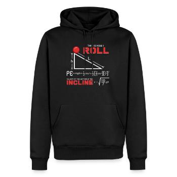 Physik - Männer Premium Bio Hoodie - Schwarz - Vorne - Nico (187cm)