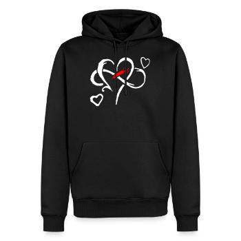 Herz Liebe Spritze Arzt Pfleger Geschenk - Männer Premium Bio Hoodie - Schwarz - Vorne - Nico (187cm)
